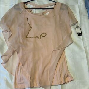 A. Byer Light Pink Chiffon Blouse